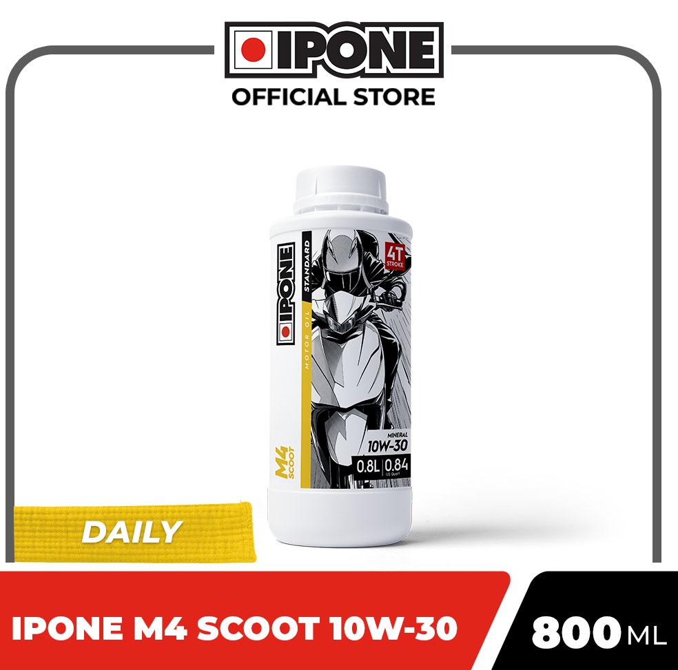 Ipone M4 SCOOT 10W-30 0.8L - Oli Motor Matic Harga 61,476 rupiah*Gratis Ongkir