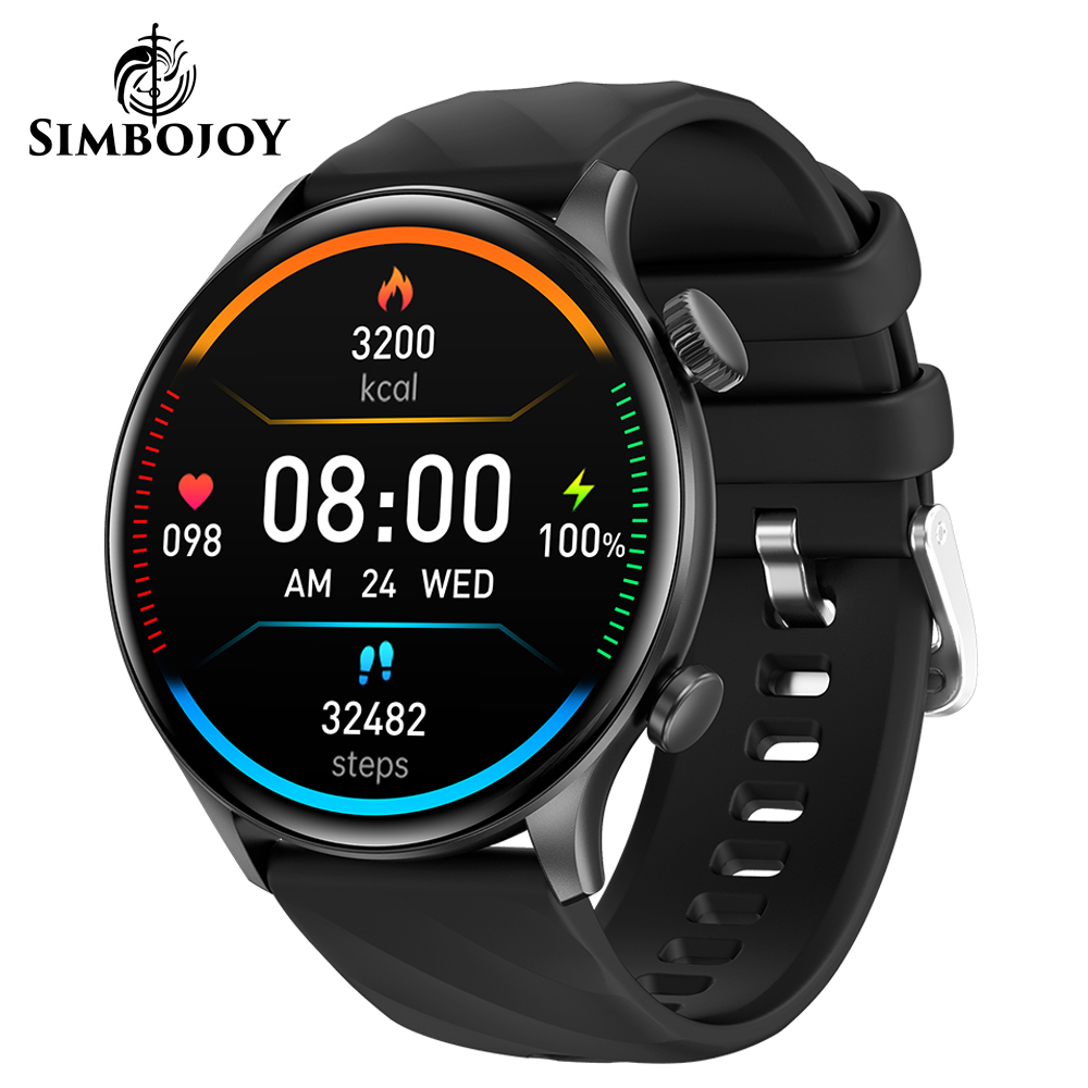 Simbojoy smart watch Bluetooth call AMOLED screen DIY wallpaper 150 + sports modes health monitoring smartwatch IP67 waterproof Harga 175,000 rupiah*Gratis Ongkir