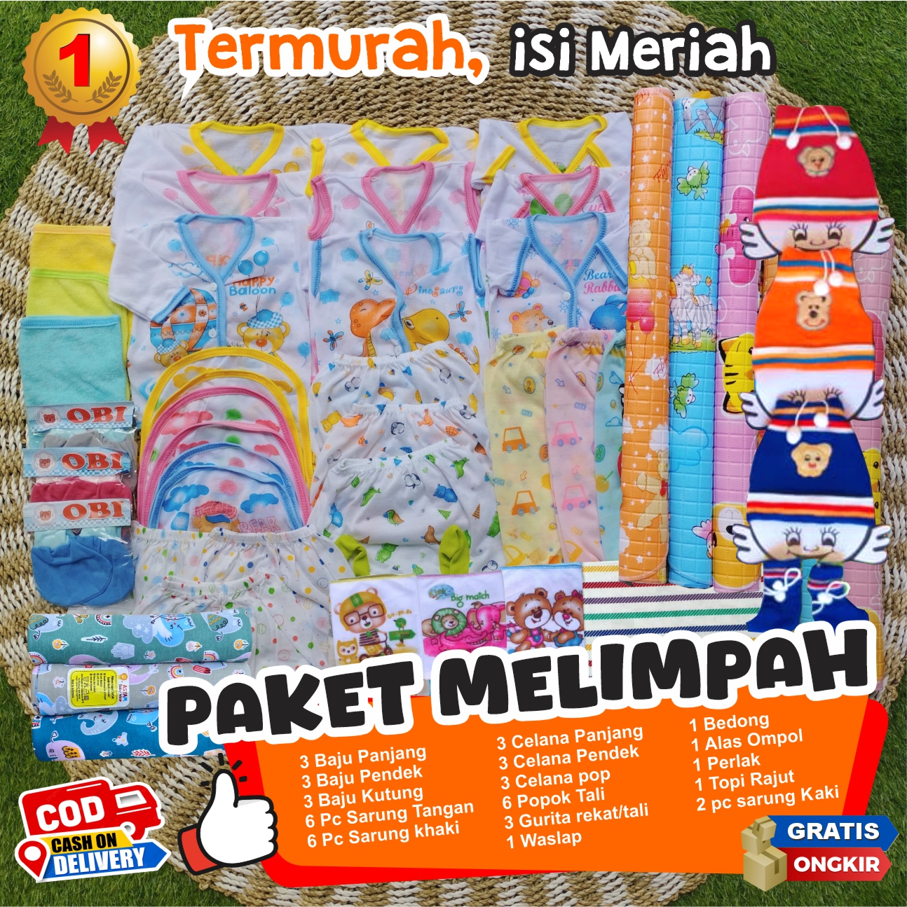Set Pakaian Bayi Paket Hemat Baju Bayi & Perlengkapan Lahiran - Paket New Born Baby Kado Lahiran Bayiโฆ