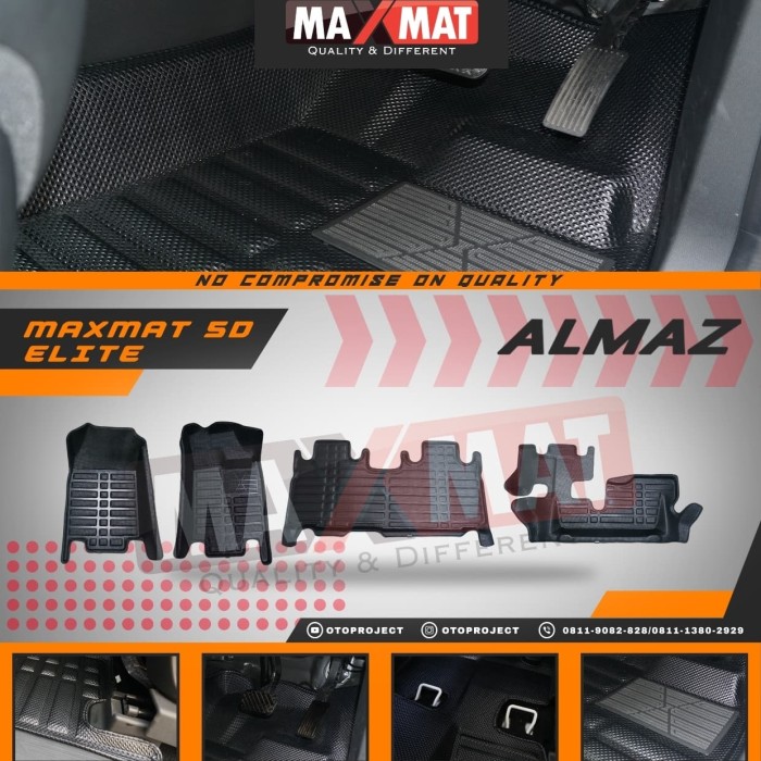 KARPET MOBIL MAXMAT 5D ELITE WULING ALMAZ 3 BARIS Harga 1,350,000 rupiah*Gratis Ongkir