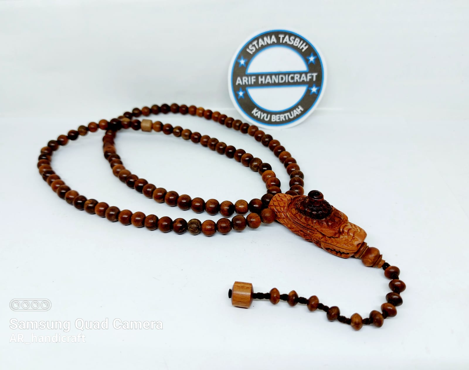 tasbih kayu stigi wulung kepala ukir naga terbaru