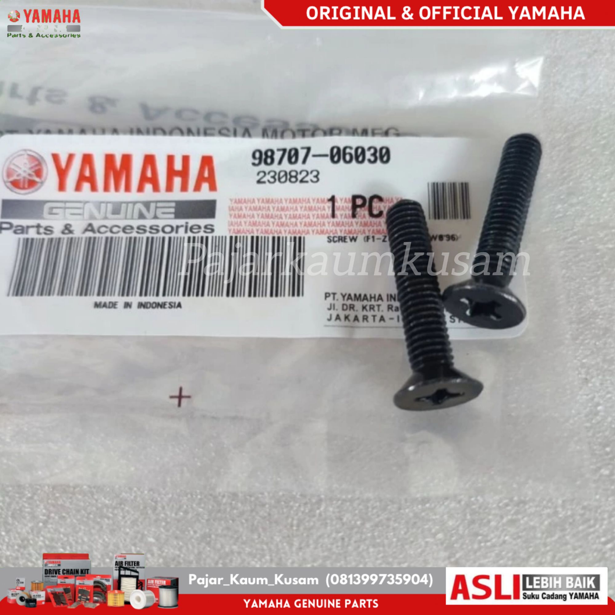 BAUT JALU BANDUL STANG VEGA R LAMA 2004 ORIGINAL 98707-06030 SCREW FLAT HEAD Harga 25,000 rupiah*Gratis Ongkir