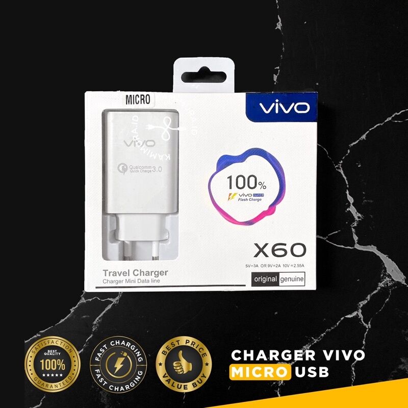 Fast Charging Dua Mesin Charger Cas HP VIVO Y51 Y51A Y51L VIVO