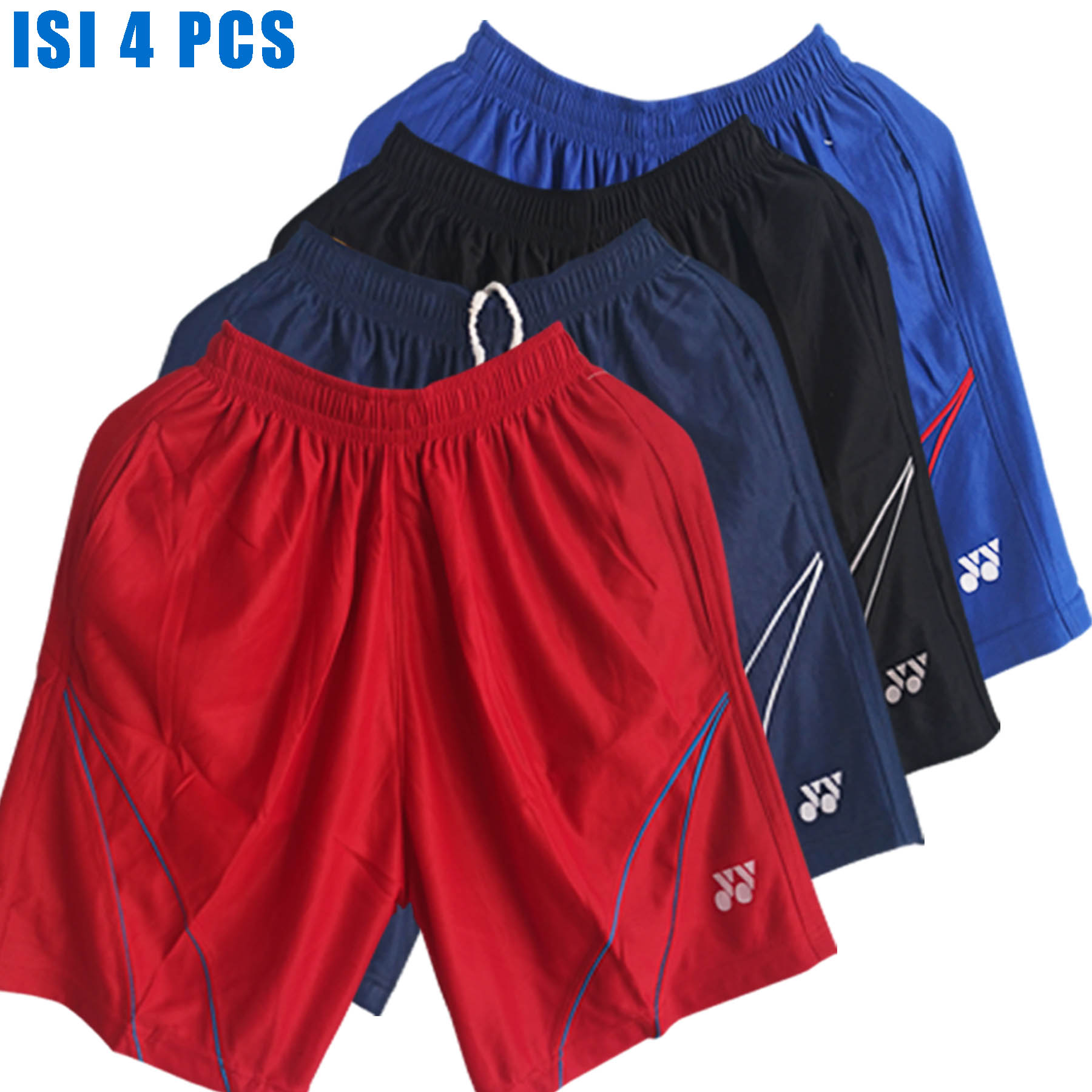 ISI 4 PCS CELANA PENDEK OLAH RAGA BADMINTON KUALITAS PREMIUM HARGA PROMO Harga 69,600 rupiah*Gratis Ongkir