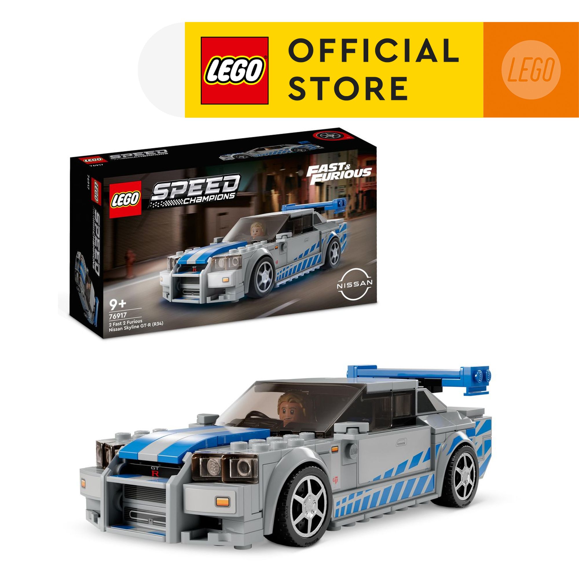 Lego Speed Champions 76917 2 Fast 2 Furious Nissan Skyline Gt-R (R34) (319 Pieces) Building Toy (9 Years+) Harga 413,950 rupiah*Gratis Ongkir