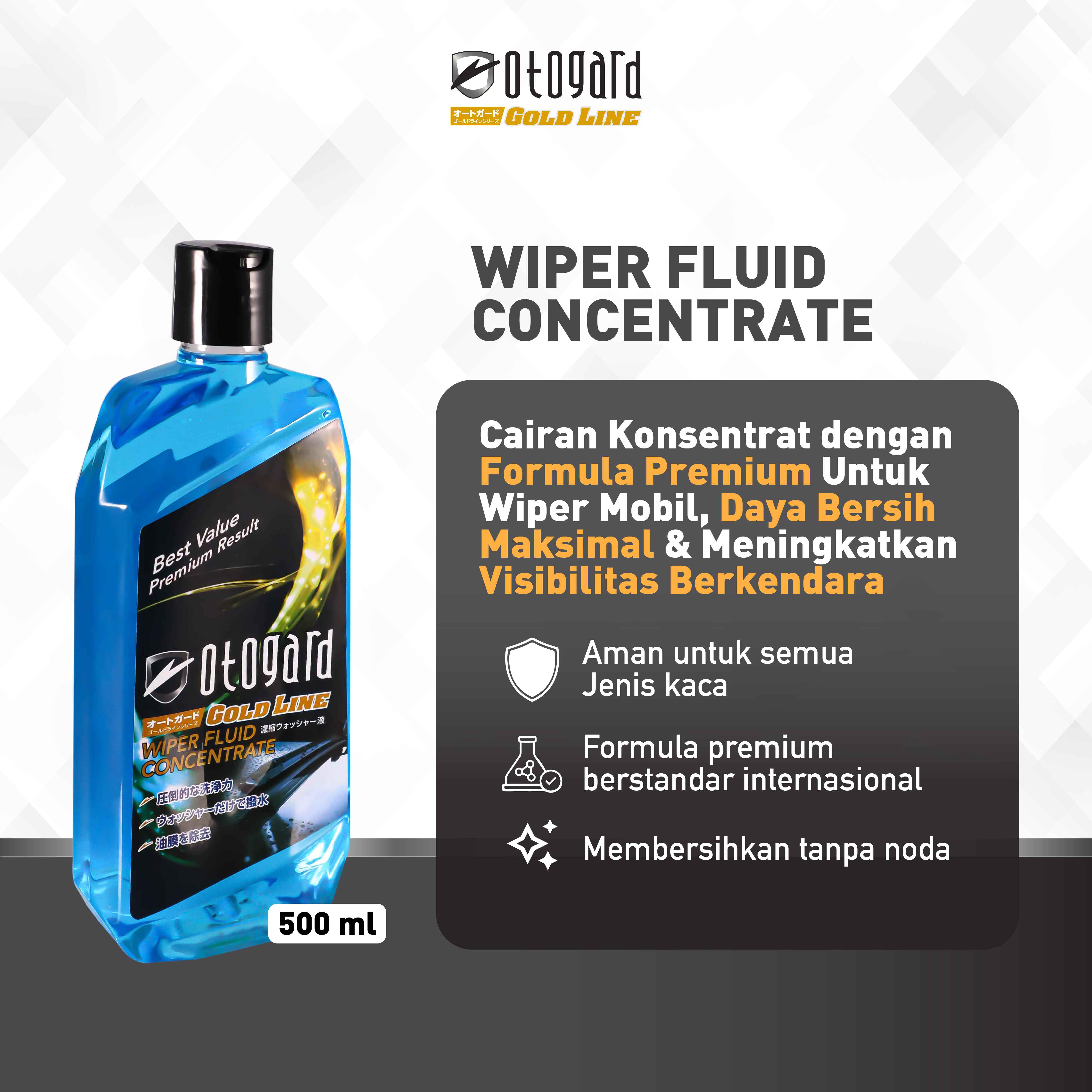 Otogard Gold Line wiper fluid concentrate Harga 59,300 rupiah*Gratis Ongkir