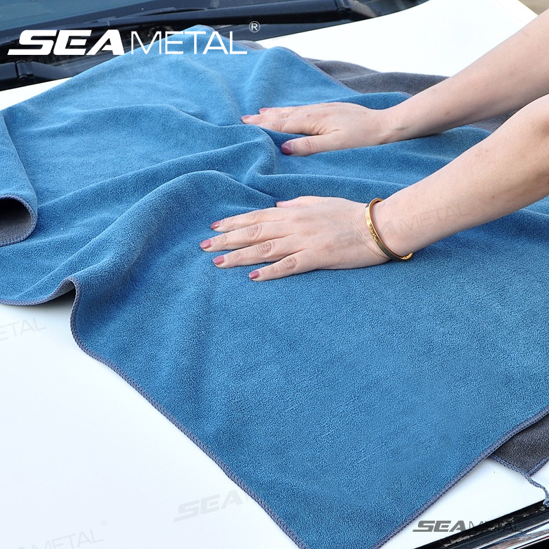 Handuk Microfiber Cuci Mobil 500GSM Super Menyerap Cepat Kering Kain Detailing Premium SEAMETAL Harga 19,850 rupiah*Gratis Ongkir