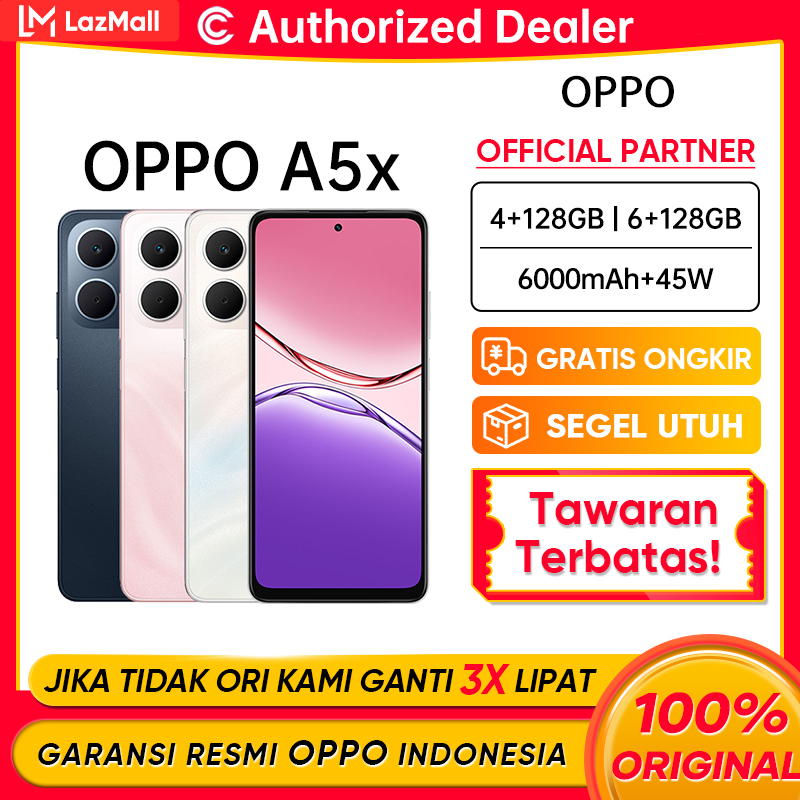 Oppo A5X 6/128Gb 4/128Gb Snapdragon ® 6S 4g Gen 1 Impact Resistant Military Grade Official Guarantee Harga  1,899,000 Ringgit*Penghantaran Percuma