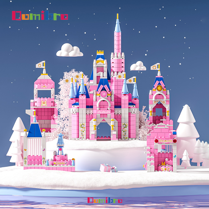 1000Pcs Mainan Bricks Kastil Seri Putri Edukasi Mainan Anak Hadiah Ulang Tahun Mainan Anak Perempuan