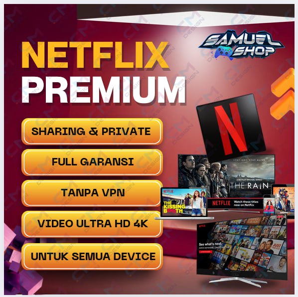 Netflix Premium 4K Ultra Hd Package - Closed Access/Locked Content, Full Guarantee - E-Gift Via Email Harga 21,000 rupiah*Gratis Ongkir