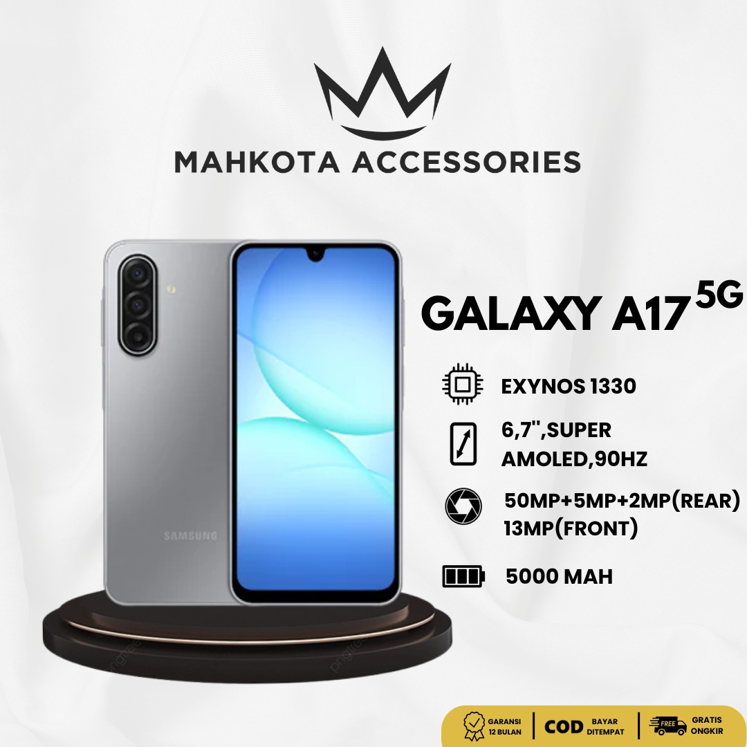 Samsung A17 5G 8GB/256GB official warranty-smartphones/phones Harga 3,622,297 rupiah*Gratis Ongkir