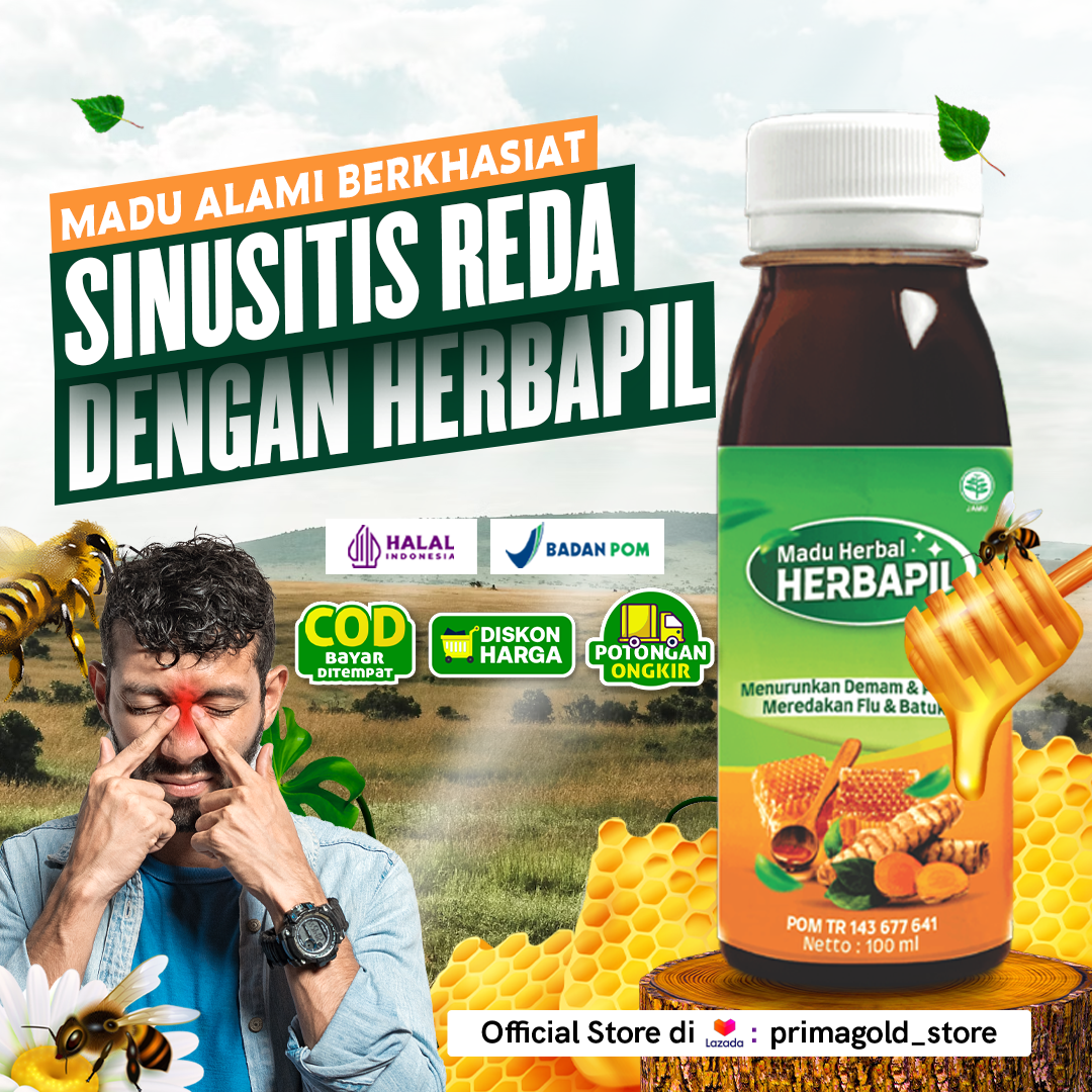 Herbapil Madu Herbal Batuk Pilek,sinusitis