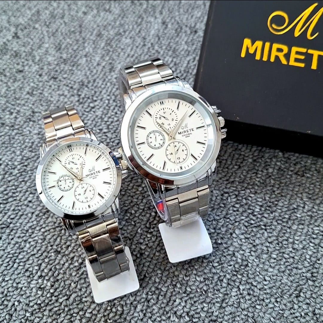 MIRETE Jam Tangan Couple Pria dan Wanita Tahan Air Dijamin Sesuai Foto dan Video By WaktuStore