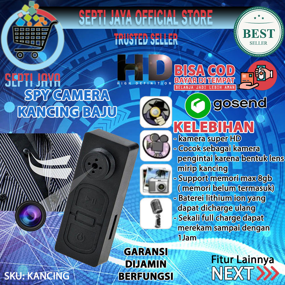 Spy Cam Pen V7 Camera Pulpen Mini Full HD 1080P Kamera Pocket Back Clip Web  Cam Hidden Spycam Camcorder Perekam Vidio Audio Poto Pengintai Pengawas  Detektif Mata Mata Rahasia Mini Tersembunyi Camera