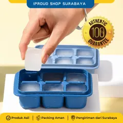 Ice Cube Mould 6 Grids Soft Bottom Quick Freezer Fruit Ice Cube Maker Ice Tray with Lid Bar Kitchen Tools Summer Drink