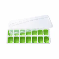 MD-C532 Cetakan Es Batu Dengan Tutup Bentuk Kotak Bahan Silikon Serbaguna / Ice Cube Tray 14 Slot