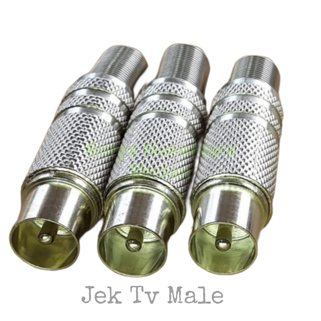 Jack Antena TV Besi Male Female / Jack Antena Tv Plastik / Jek tv Harga 2,500 rupiah*Gratis Ongkir