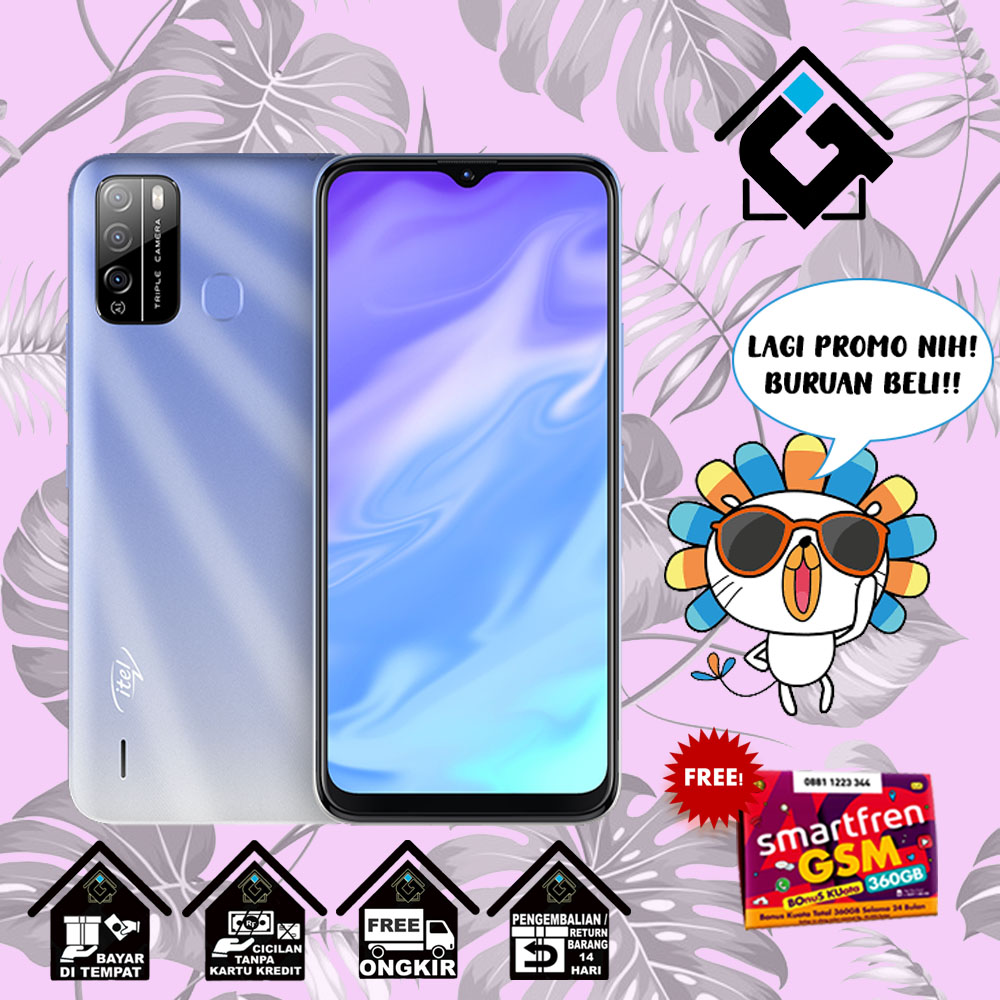 [GRATIS ONGKIR!!] iTel Vision 1 Pro 3GB/32GB 4GLte Baterai 4000mAh Garansi Resmi INFINIX Promo Bonus Kuota Internet 360GB