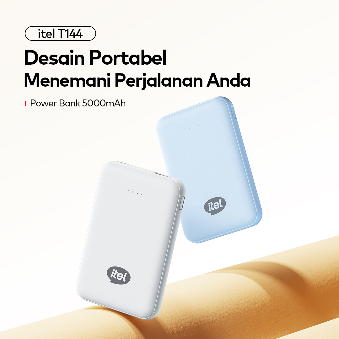 Itel Fast Charge T144 PowerBank 12w 5000mAh Tipe-C Mikro USB For Power  Wattage