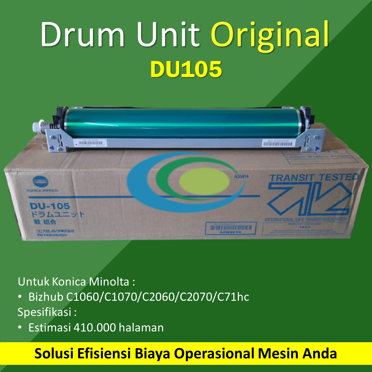 thumbnail interactive-video image 1 of Original Konica Minolta A5WH DU-105 Drum Unit For Bizhub Press C1060/C1070 – Black 1 of 5