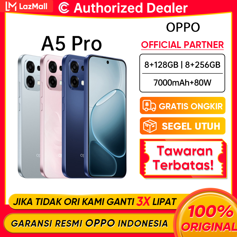 Oppo A6 Pro 8/128Gb 8/256Gb (8Gb+8Gb Extended Ram) Nfc 7000Mah Battery + 80W Supervooc Official Warranty Harga 3,799,000 rupiah*Gratis Ongkir