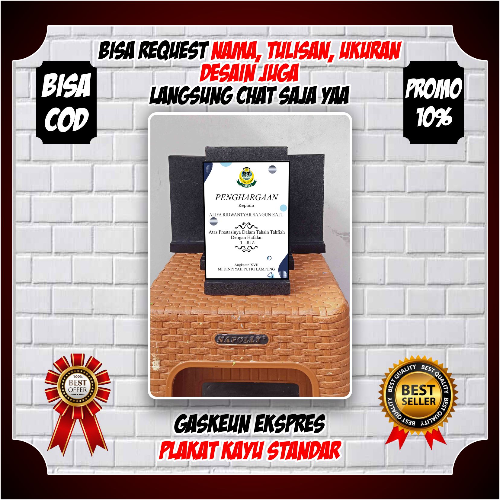 Plakat Kayu Ucapan Terima Kasih - Pelakat Unik Pelakat Lucu Berkualitas Plakat Acara Wisuda kkn Souvenir