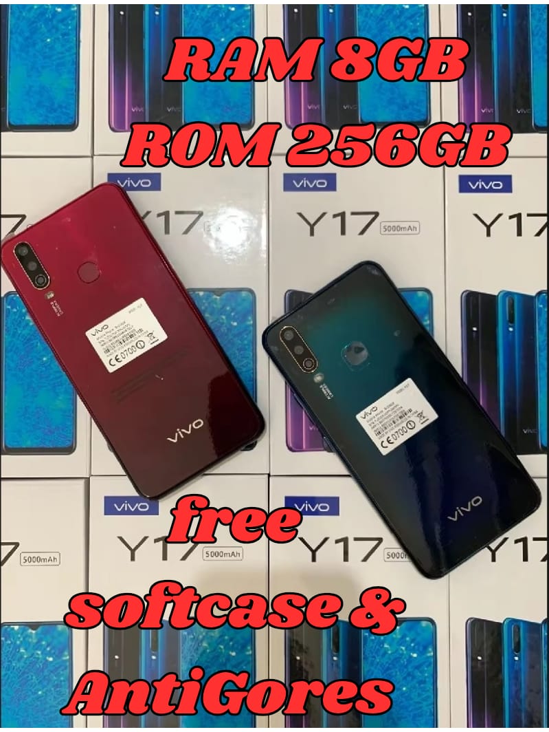 HP Y17 RAM 8 INTERNAL 256 GB Harga 675,000 rupiah*Gratis Ongkir