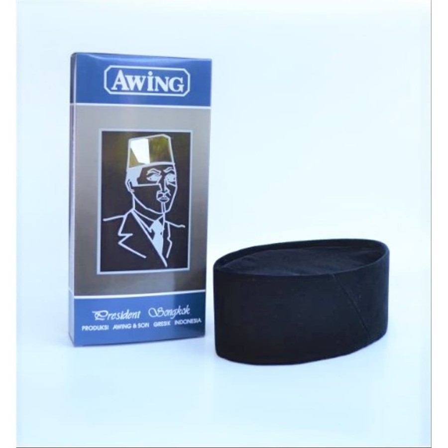 Peci Awing/Songkok Awing presiden Hitam AC, kopyah premium