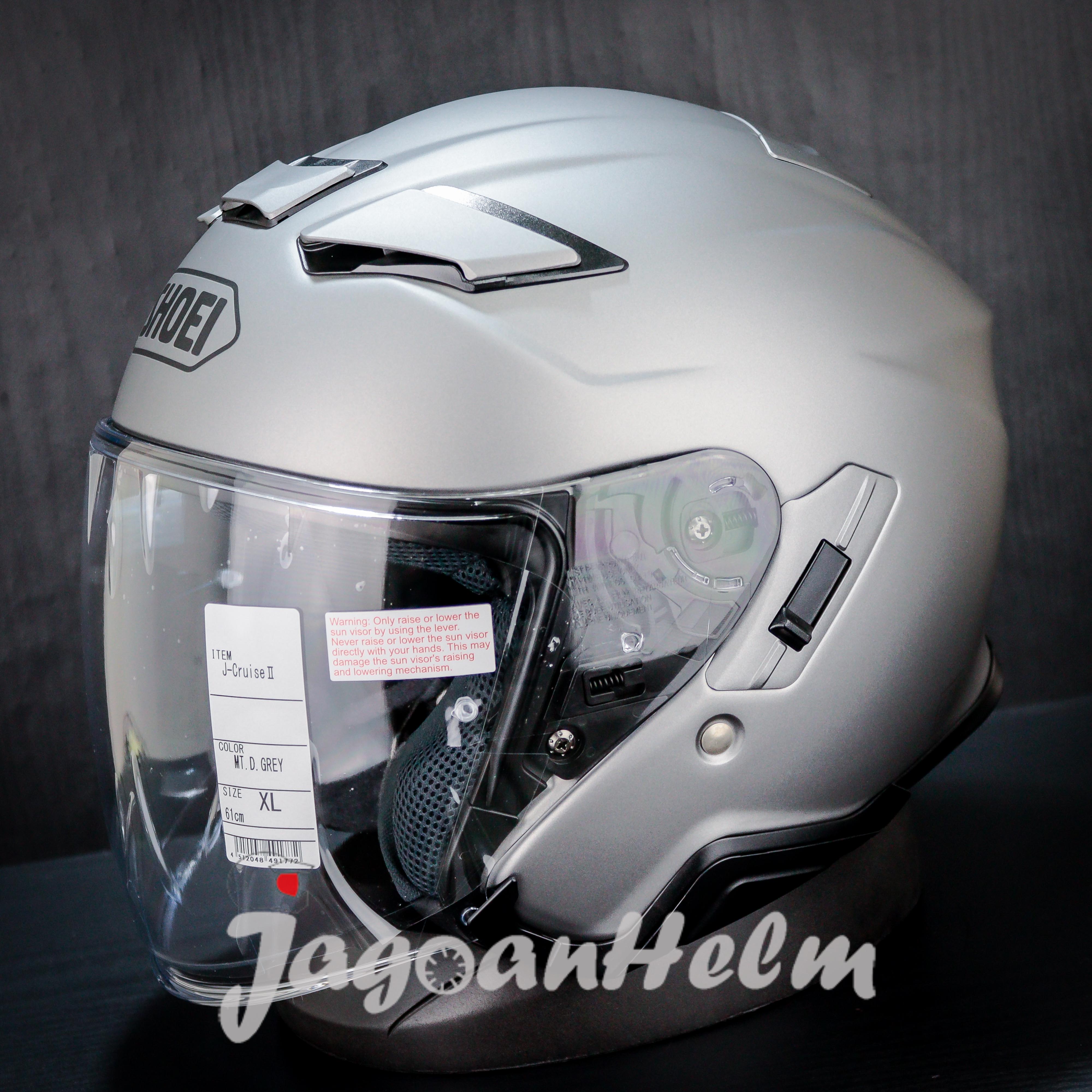 SHOEI HELM J-CRUISE II SOLID | M.DARK GREY| JCRUISE2 DOUBLE VISOR SNI Harga 11,181,500 rupiah*Gratis Ongkir