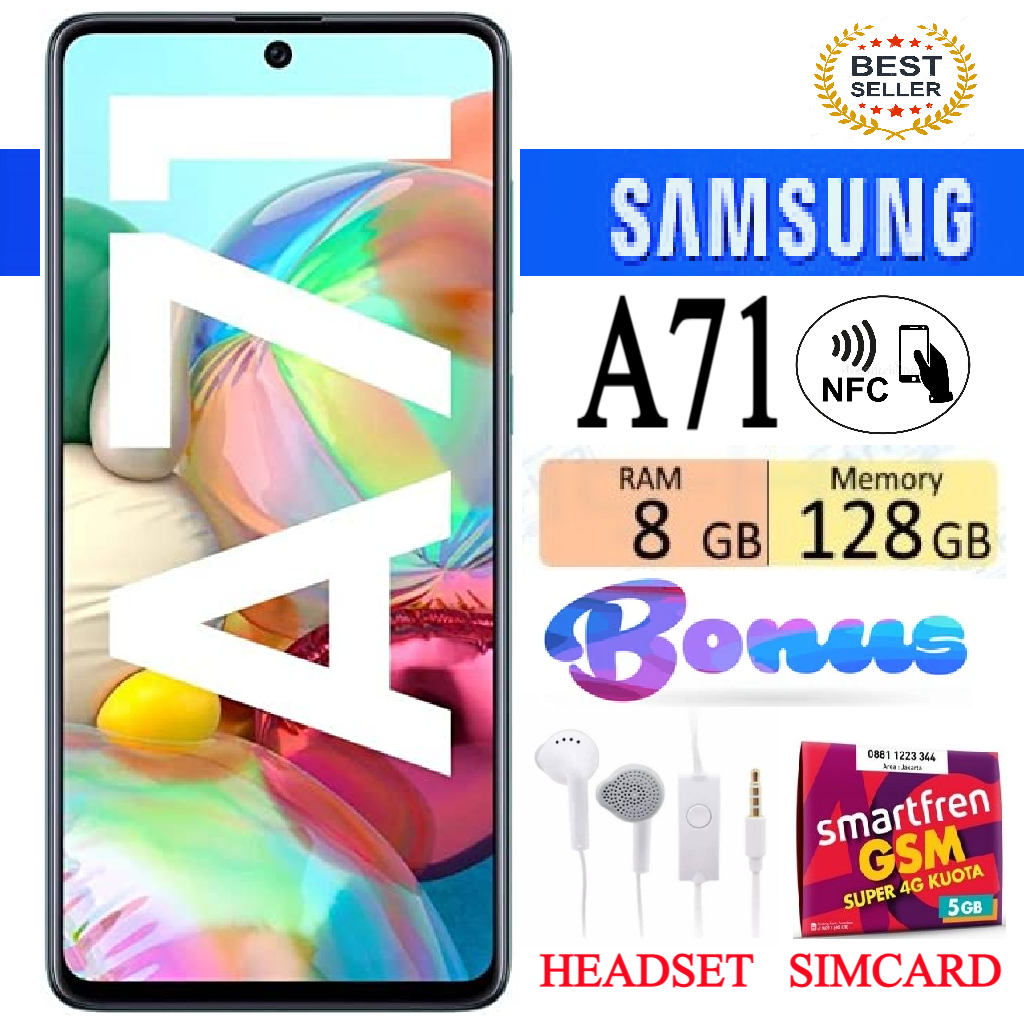PROMO!!! SAMSUNG GALAXY A71 RAM 8/128 GB FULLSET Bergaransi - FREE SIM CARD Harga  2,220,000 Ringgit*Penghantaran Percuma