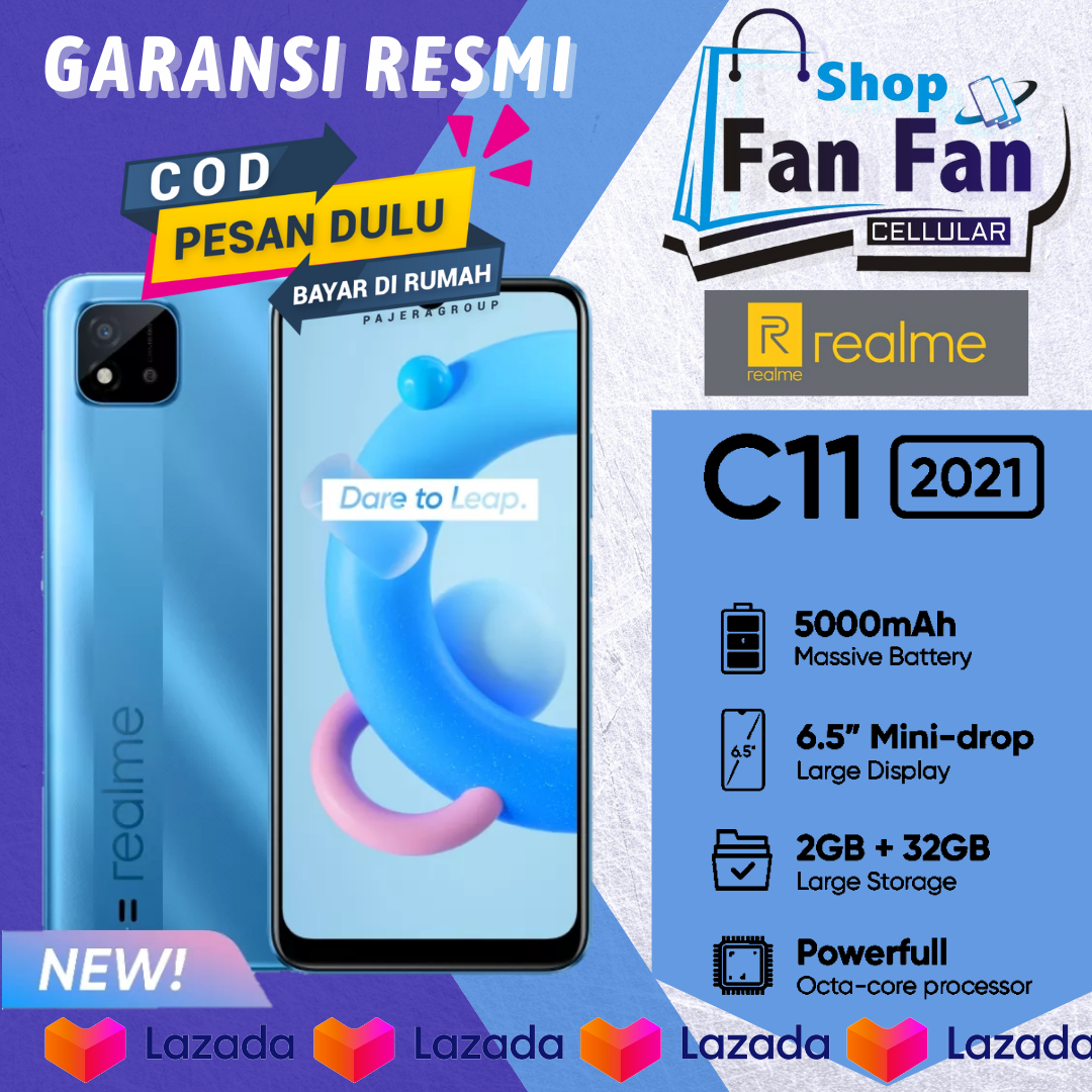 Realme C11 2/32GB DAN 4/64GB DUAL CAMERA [Helio G35, 5000mAh Massive Battery,6.5\