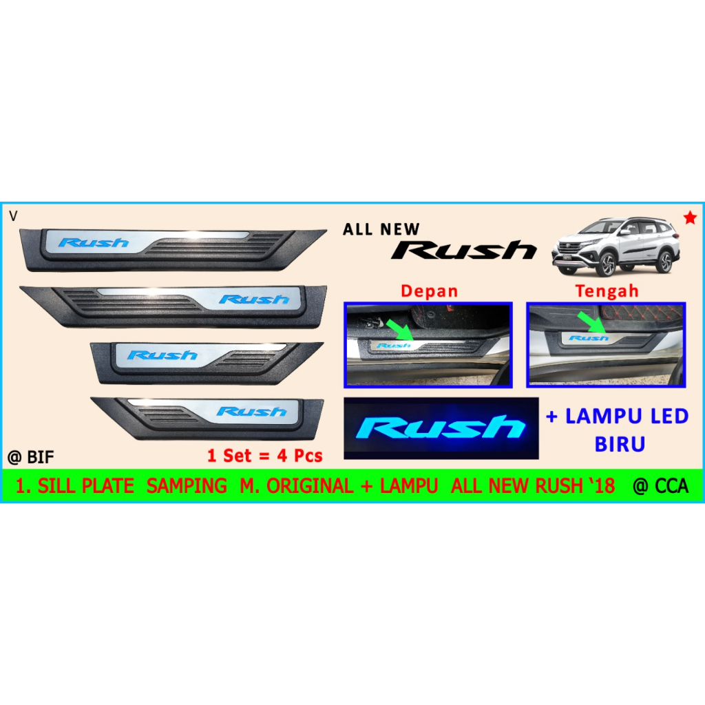 Toyota all new rush 2018 side scuff plate led sill plate Sisi all new Rush led-promo price!!!!! Toyota all new rush 2018 side scuff plate led sill plate Sisi all new Rush led-promo price!!!!! Toyota all new rush 2018 side scuff Plat Harga 275,000 rupiah*Gratis Ongkir
