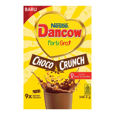 Nestle Dancow FortiGro Susu Bubuk Cokelat Choco Crunch 346.5 Gram / Dancow FortiGro Cokelat Choco Crun…