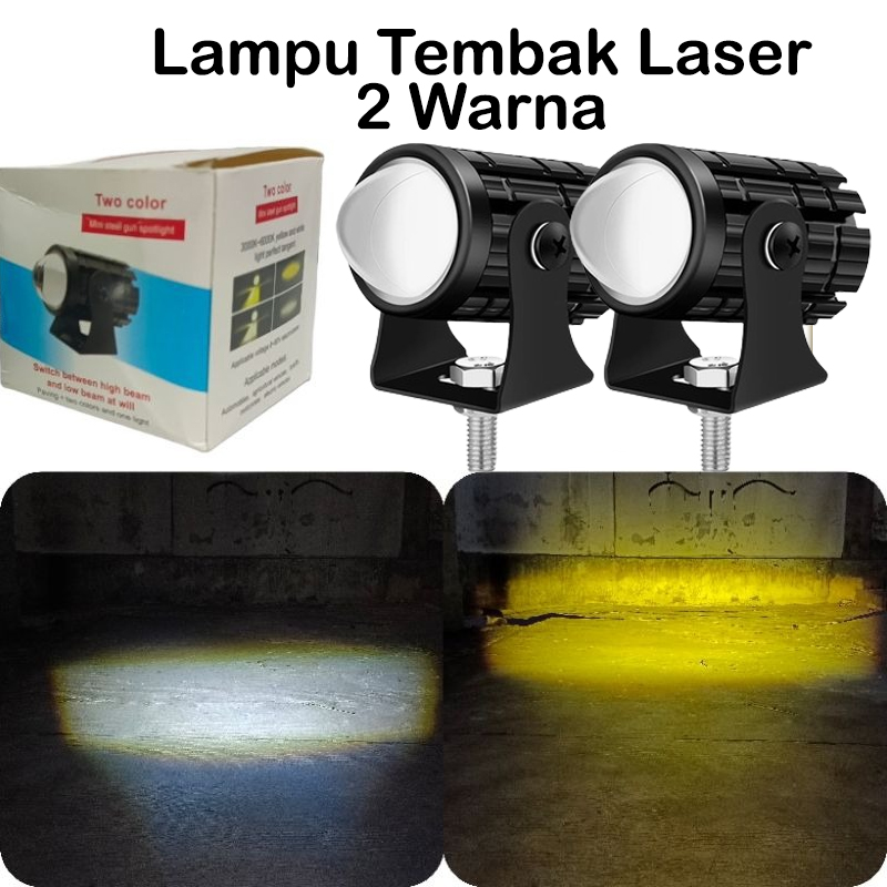 Lampu Tembak Laser Motor Mobil 2 Warna High Low Putih Kuning - Lampu Kabut Jarak Led Mini No Saklar Giá 12,394 Đồng*Miễn phí vận chuyển