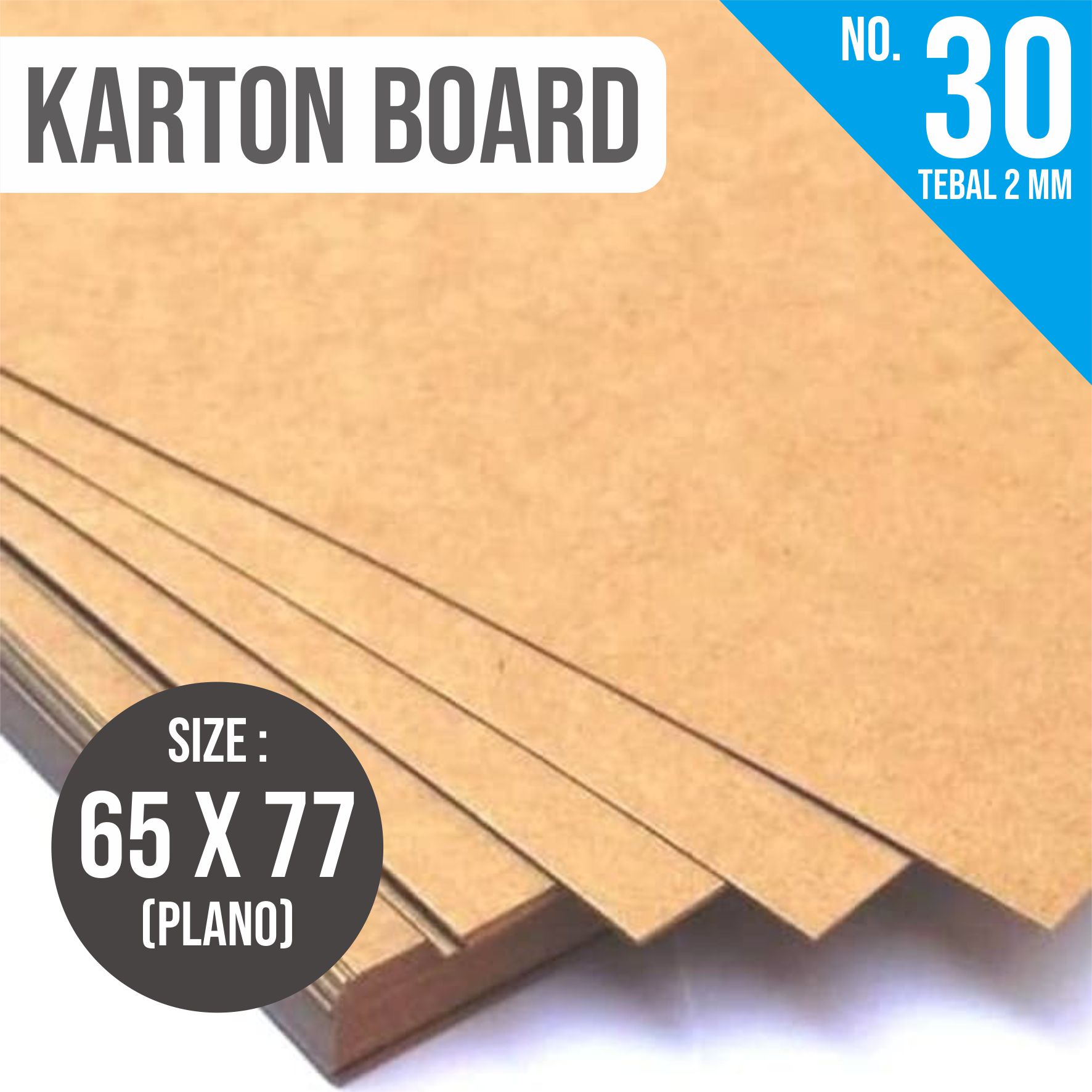 Jual Kertas Kraft/ Kertas Samson/ Kertas Coklat Liner A5 (15cm x 21cm)  300gsm - Paper Craft