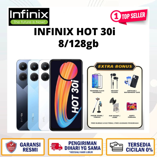 INFINIX HOT 30i 8/128 GB RAM 8 ROM 128 8GB 128GB Giá 1,289,600 Đồng*Miễn phí vận chuyển