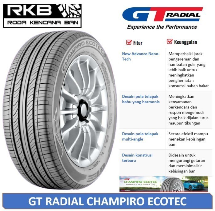 GT RADIAL ECOTEC 205/60 R17 Ban Mobil Daihatsu Rocky Toyota Raize Harga 870,000 rupiah*Gratis Ongkir
