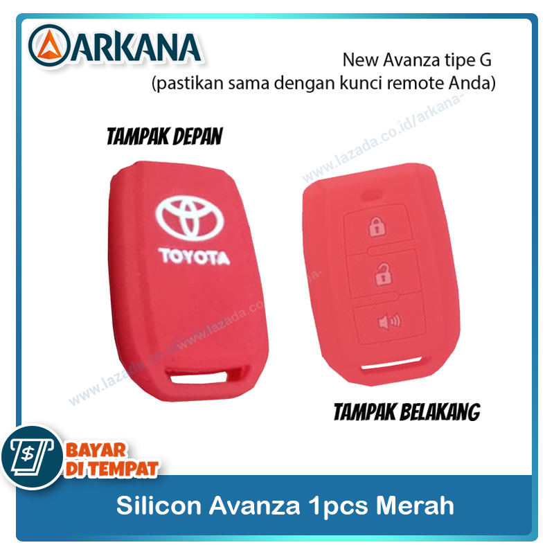 Arkana Silicon Kunci Toyota All New Avanza Veloz Silikon Sarung Remote Mobil Kondom Kunci Warna Merah Harga 55,000 rupiah*Gratis Ongkir