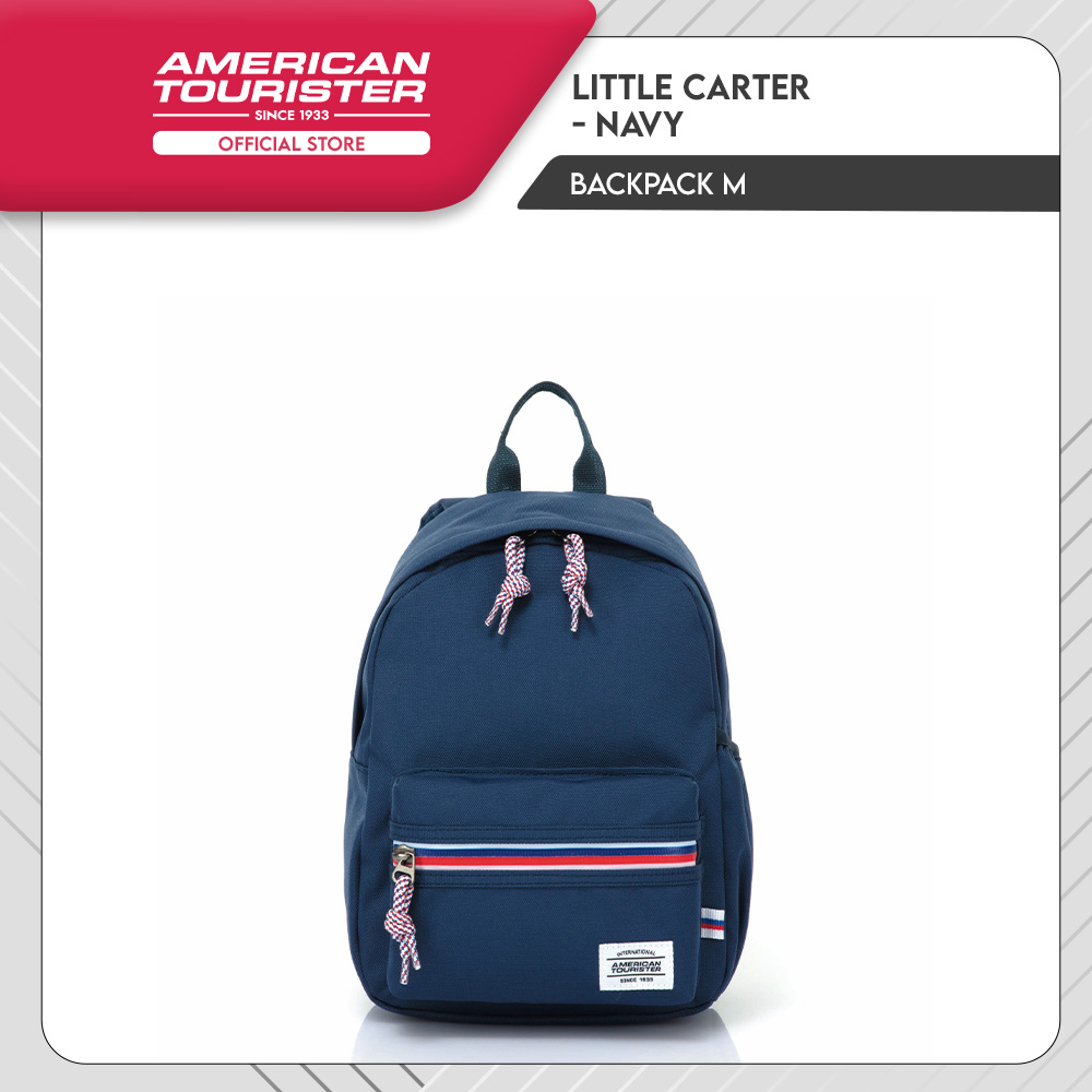 Lazada Indonesia - American Tourister Little Carter Backpack M Anti Microbial – Navy