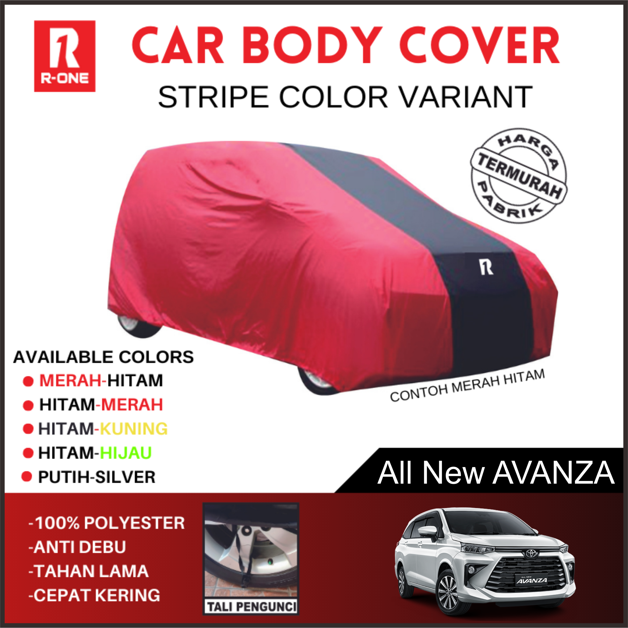 BODY COVER WARNA LIST 1 All New AVANZA Giá 160,000 Đồng*Miễn phí vận chuyển