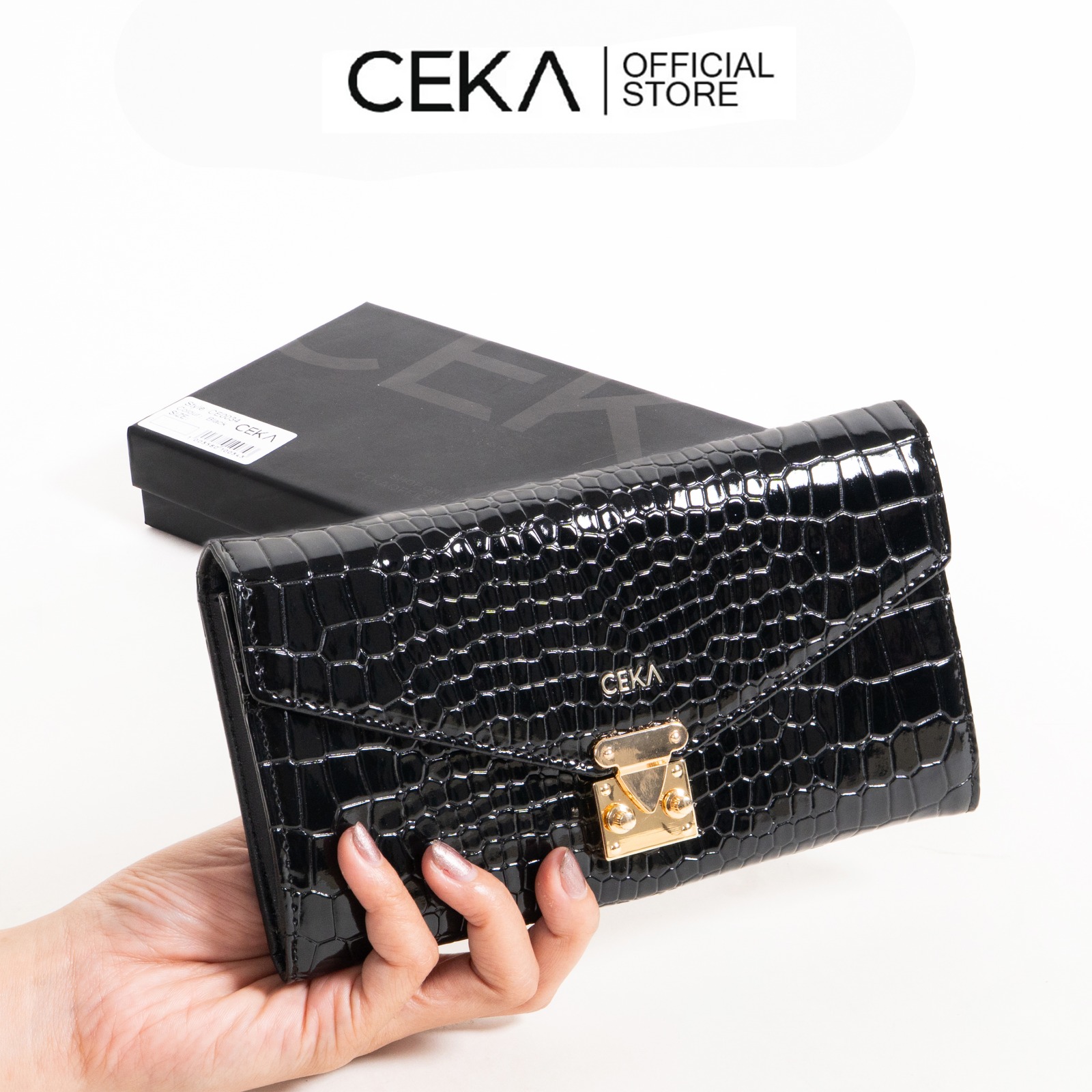 CEKA Dompet Wanita Panjang Wallet Croco - Anita Long Wallet
