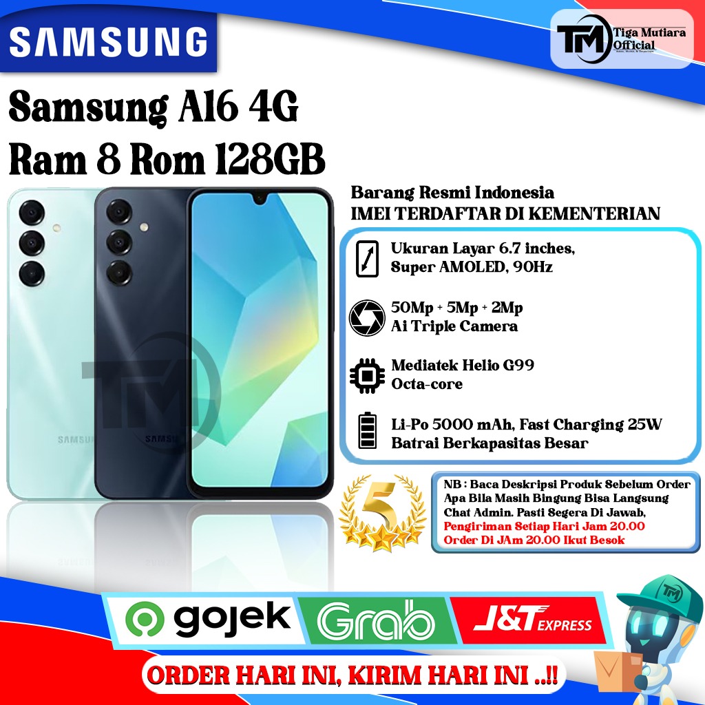 Samsung A16 4G Ram 8 Rom 128GB Harga  2,375,000 Ringgit*Penghantaran Percuma