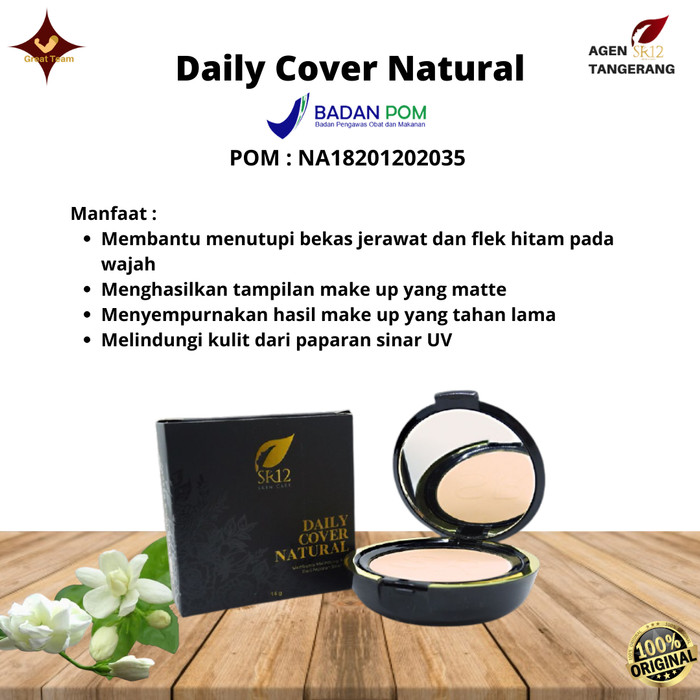 Lazada Indonesia - BEDAK ANTI LUNTUR/BEDAK WATERPROOF/MEMBUAT MAKEUP MATTE/MENUTUPI BEKAS JERAWAT DAN FLEK HITAM/MELINDUNGI KULIT DARI SINAR UV/DAILY COVER NATURAL SR12
