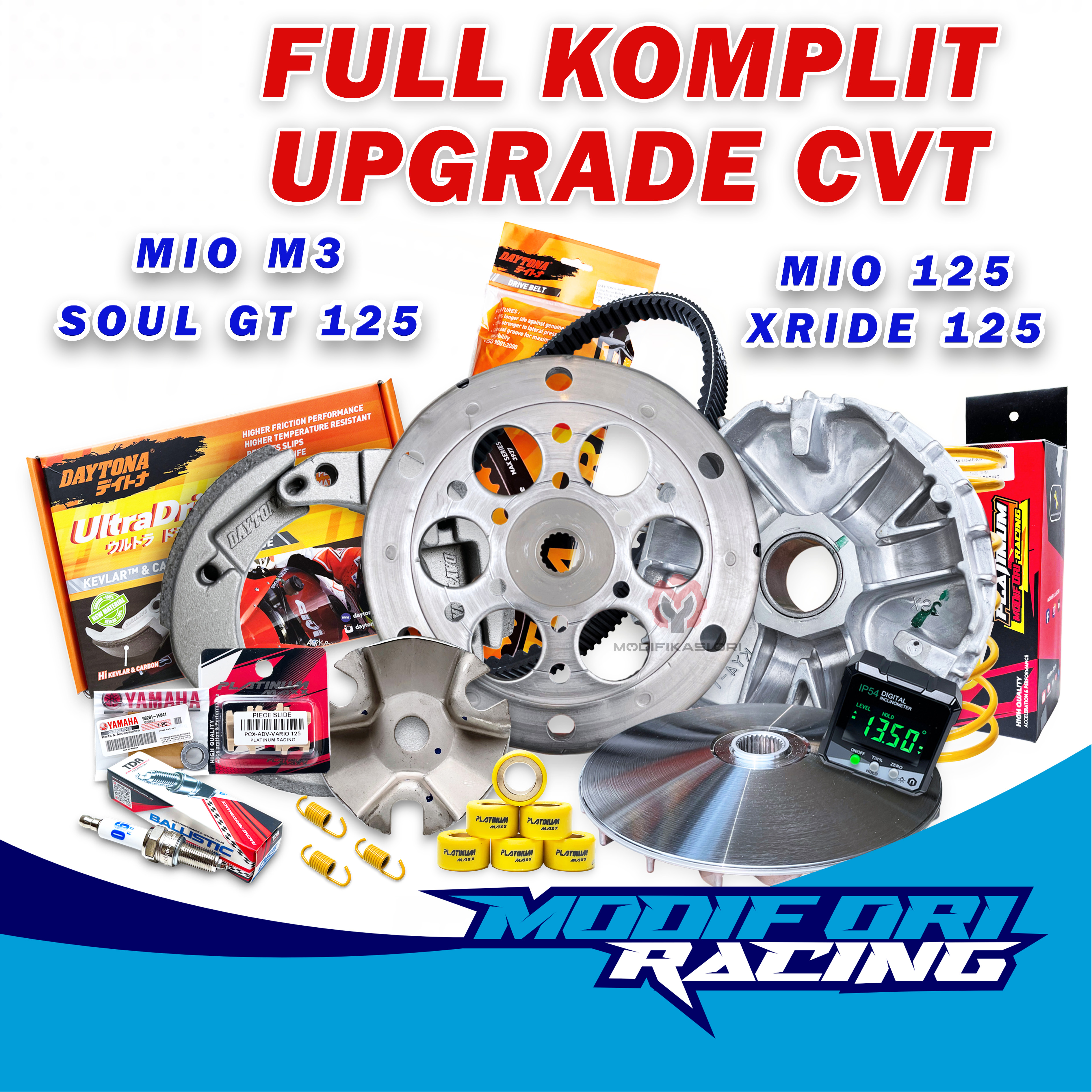 KIRIAN X RIDE 125 - CVT BUBUT PAKET KOMPLIT MIO M3 - FINO FI 125 - X RIDE 125 Upgrade CVT Kirian Mio Harga 1,025,000 Ringgit*Penghantaran Percuma