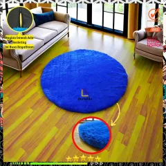 Karpet bulu bulat diameter 100 tebal 2.5cm | karpet aesthetic|karpet kamar tidur|karpet mewah