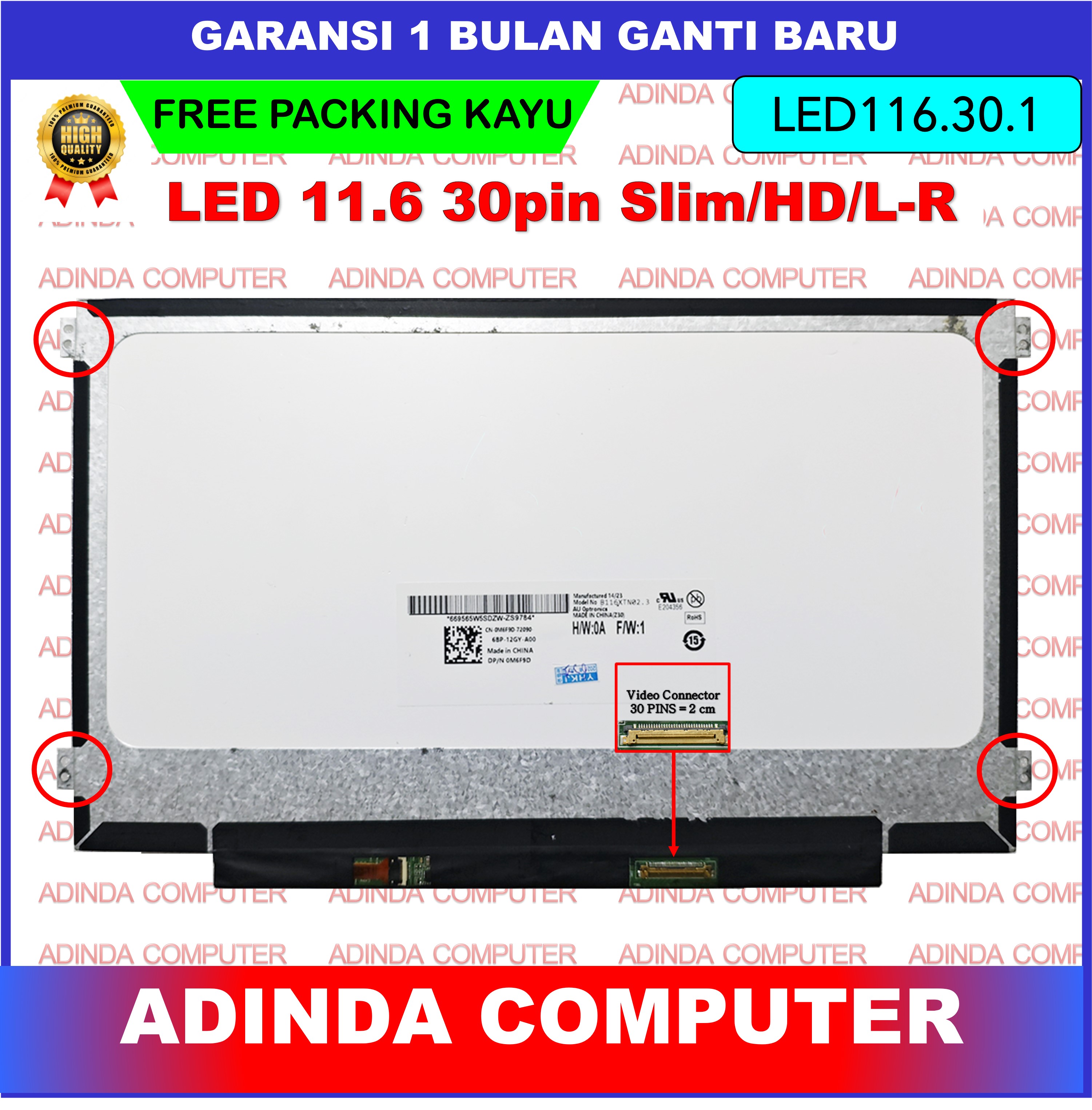 NEW COMPATIBLE OEM Replacement B140HAN01.3 Laptop Screen 14.0 LED LCD