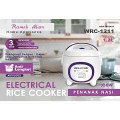 Rice Cooker 1.2 Liter Magic Com Penanak Nasi Beras WRC 1211 Anti lengket Wellhome Ungu Lucu