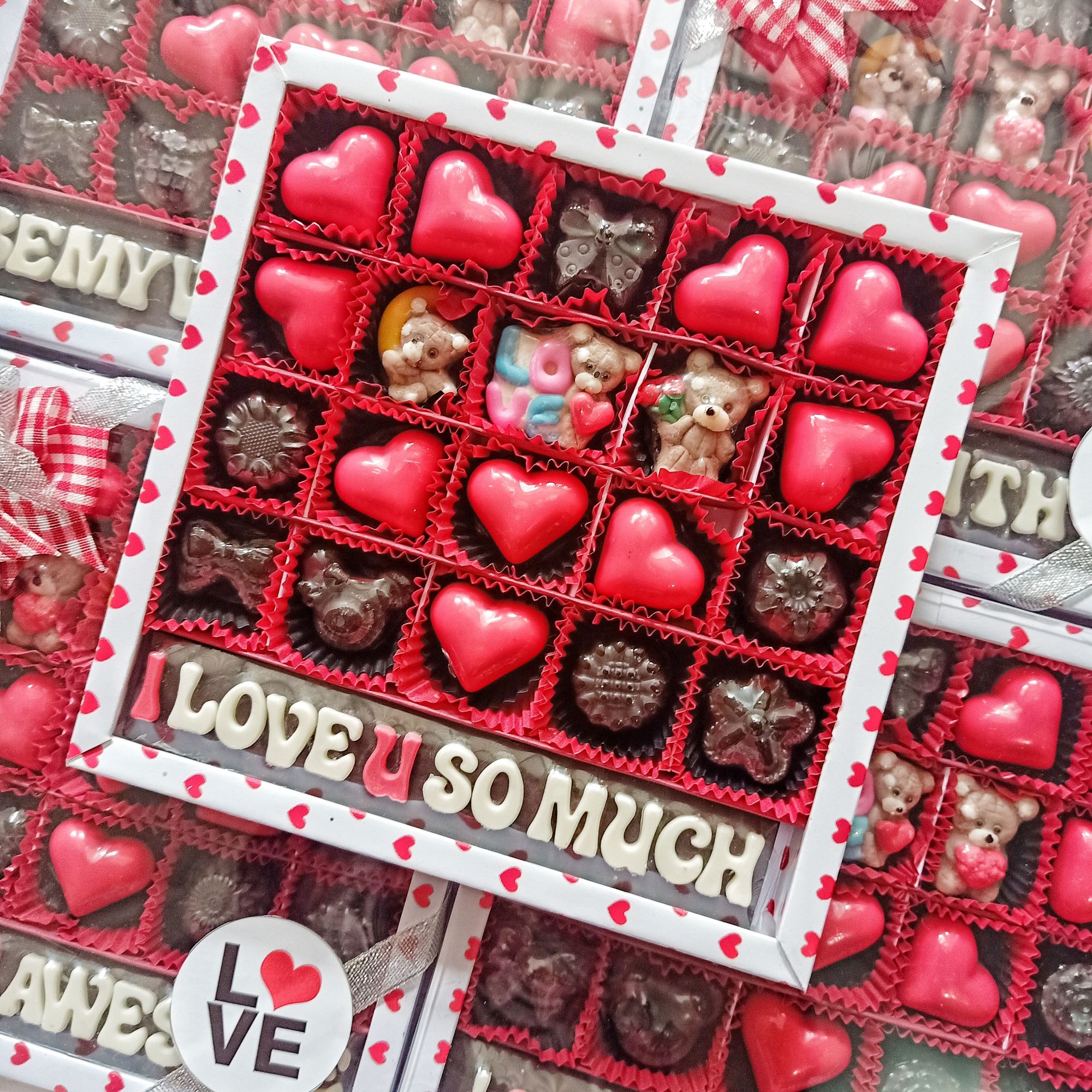 kado hadiah coklat BoxS25 Love bisa request tulisan untuk pacar, sahabat