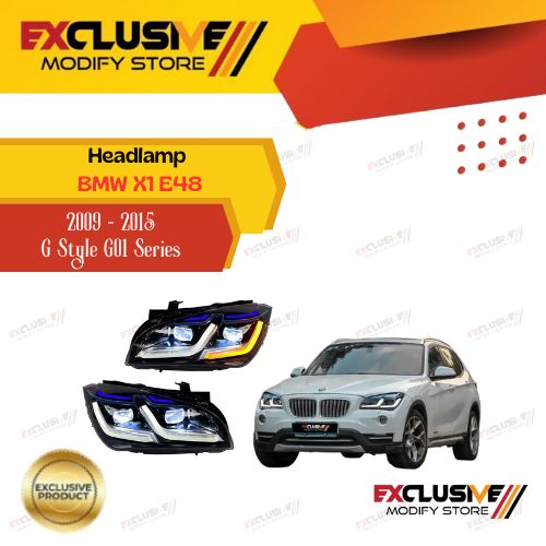 BMW X1 E84 (2009 - 2015) upgrade headlamp G style G01 series sequential turn signal + full bi-led Giá 16,900,000 Đồng*Miễn phí vận chuyển
