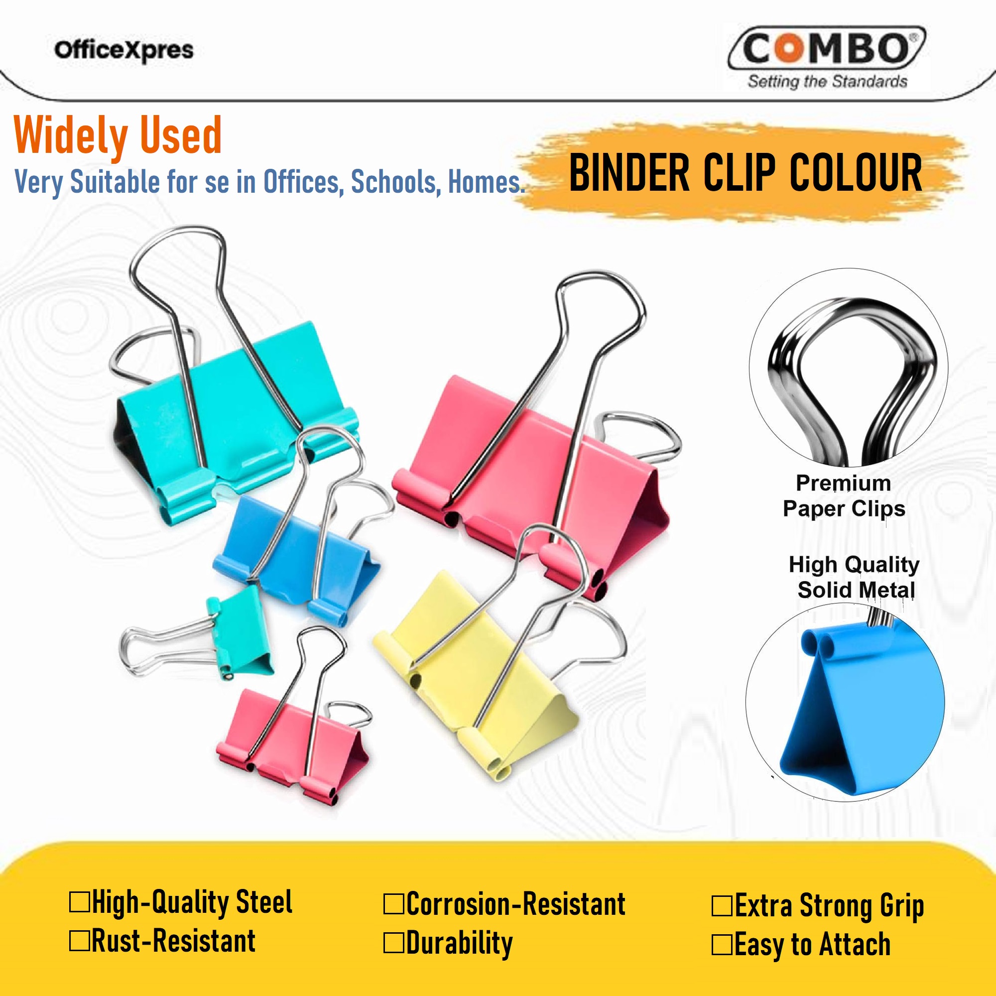 Binder Clip 25mm Warna Warni Klip Kertas Penjepit
